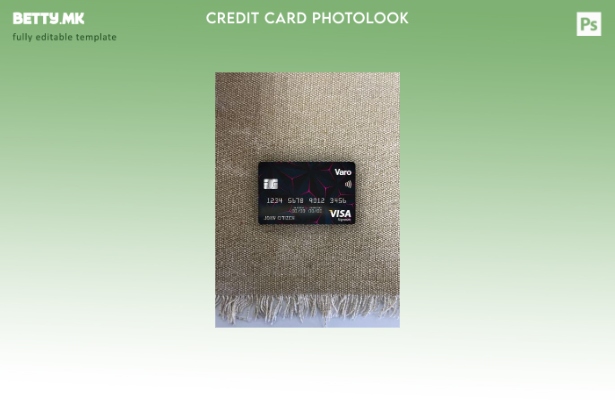 модерен стил на САД Калифорнија Варо банка виза картичка photolook пред шаблон